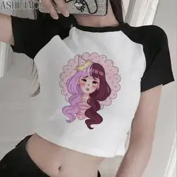 Camiseta feminina kawaii melanie martinez K-12 dos desenhos animados estética camiseta de manga curta moda verão t camisa y2k topos roupas femininas