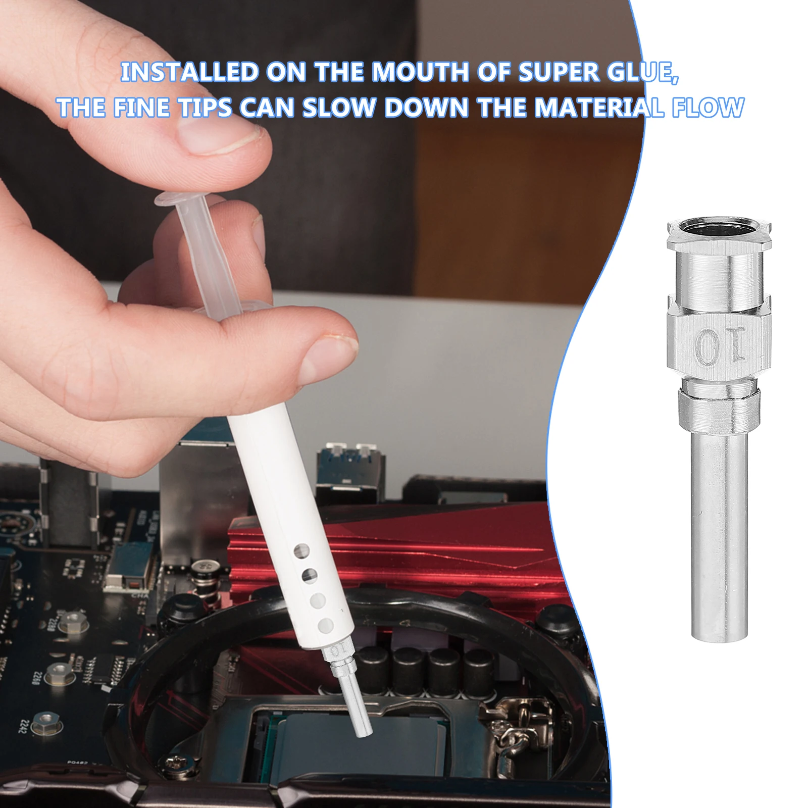 

12Pcs Durable Stainless Steel Dispensing Needles High Precision Blunt Tips Luer Slip Needles