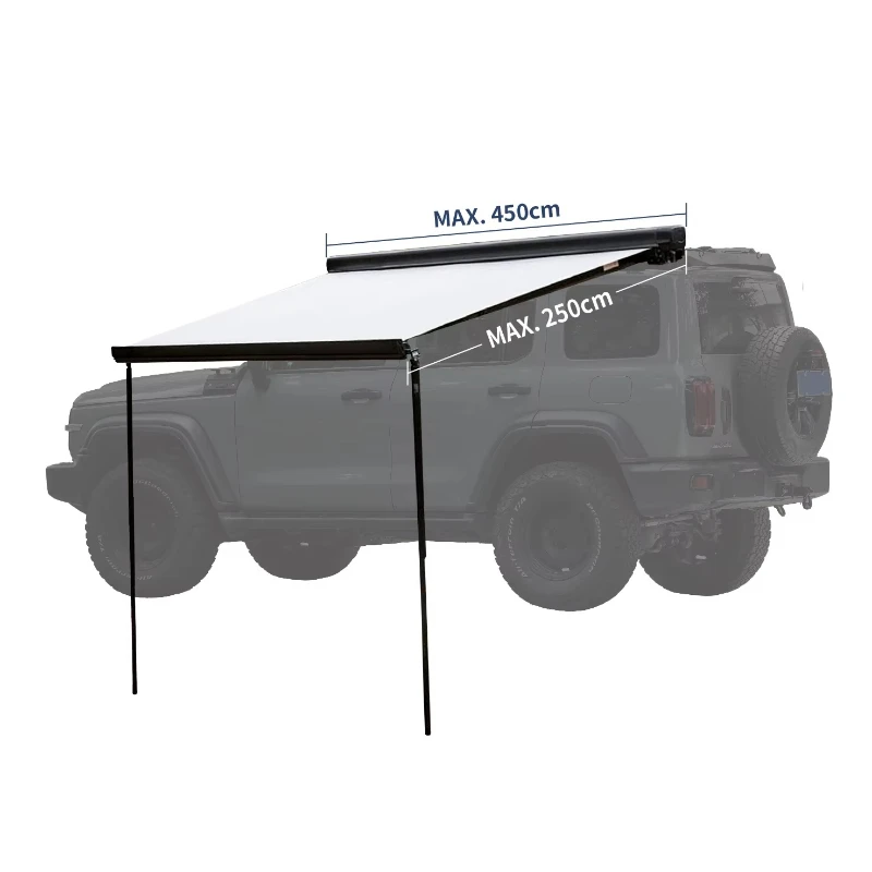 

Wareda 16ft 2.5m*3m Camper Car Trailer Electric RV Automatic Full Cassette Awning for Camper Motorhome