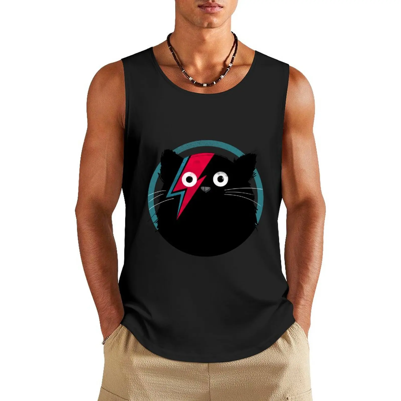 Cat Bowie Tank Top new in tops & t-shirt Men's summer t-shirt t shirts