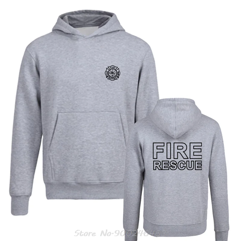 Fire Rescue Firefighter Oversized Hoodie Men Fireman Pullover Hoody Cotton Jacket Zip Up Hoodie Sweatshirt Harajuku Streetwear