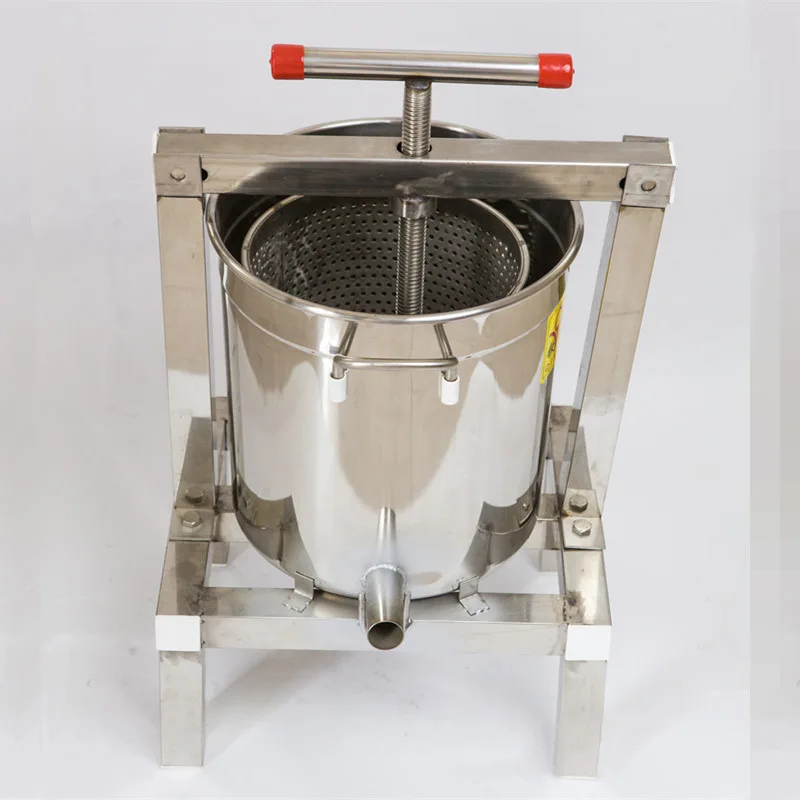 Stainless Steel Beekeeping Equipment Tools Honey Wax Press Machine Honey Press Bucket Four Legs