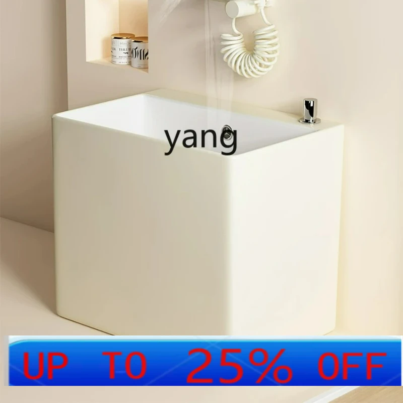 LTT  New Home Balcony Wash Handle Pool High-End Ceramic Mop Bucket Drainage Mop