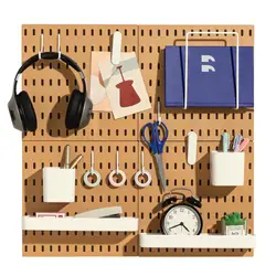 Modular Hanging Pegboard Combination Kit, Wall Organizer, Crafts Organization, Ornaments Display, Yellow