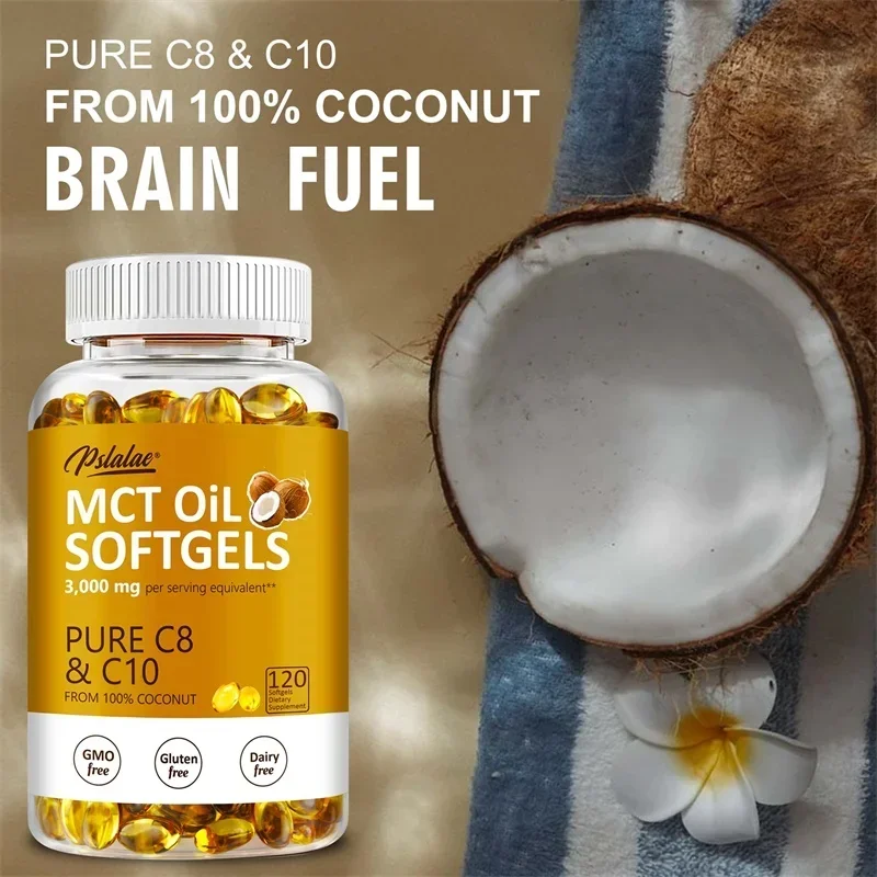 

MCT Oil Softgels - Weight Management, Supports Energy and Focus, Mental Clarity, Appetite Suppressant, Improves Digestion