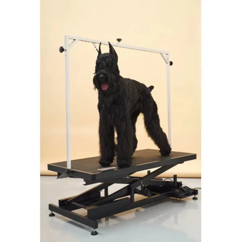 Full Black Height Adjustable Foldable Dog Grooming Electric Table for Dogs with Various Sizes and Security protection
