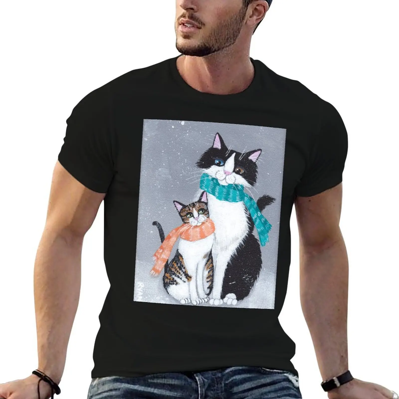 I'll Keep You Warm Cats T-Shirt t shirt for man t shirts for man graphic tees cotton tshirt 100% T-shirt