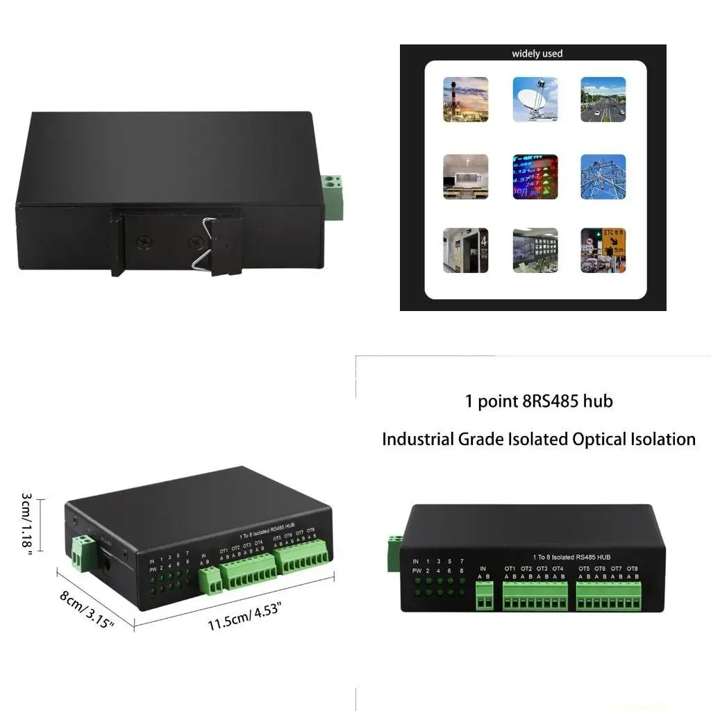 

8-портовый концентратор 485, разветвитель RS485 от 1 до 8, док-станция 485, промышленная изолированная