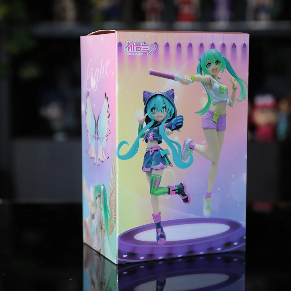 20CM Anime Hatsune Miku Figure On-Site Cheer Cheerleader Dress up Model Toy Gift Action Figure Collectible Doll Concert Support