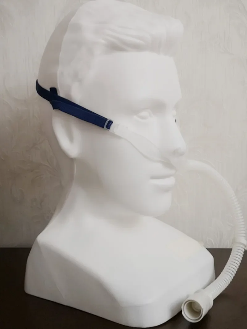 ارتفاع تدفق الأنف الأكسجين قنية خرطوم أنبوب الأنابيب مرنة لينة قنية الأنف مع حزام الرأس #3