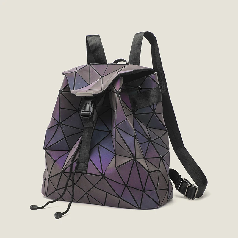 JIOMAY mochila de moda con personalidad para mujer, bolso de lujo de diseñador, gran capacidad, mochila geométrica, mochila de viaje con textura de alta gama