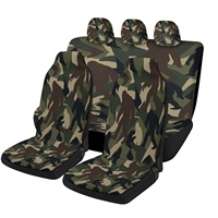 Bigfoot Camouflage Car Seat Cover Set - Stylish Polyester, Universal Fit For Most Cars, 2 Front & Rear Seat Protectors, Machine