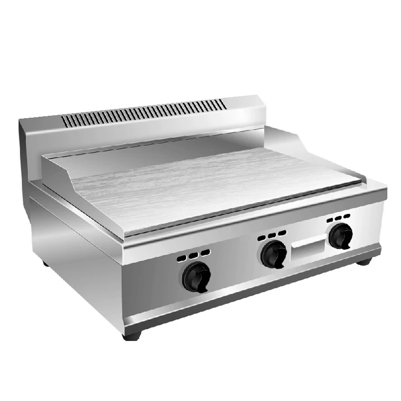 

3-конфорочная высокомощная газовая плита teppanyaki, газовая плита, газовая печь для блинов, ручная машина для приготовления блинов