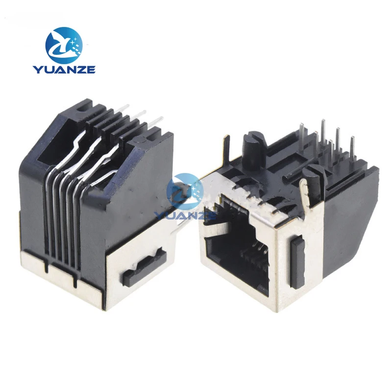 5PCS RJ11 telephone female socket Right Angle 57 5722 6P6C female socket pcb connector 6PIN PCB