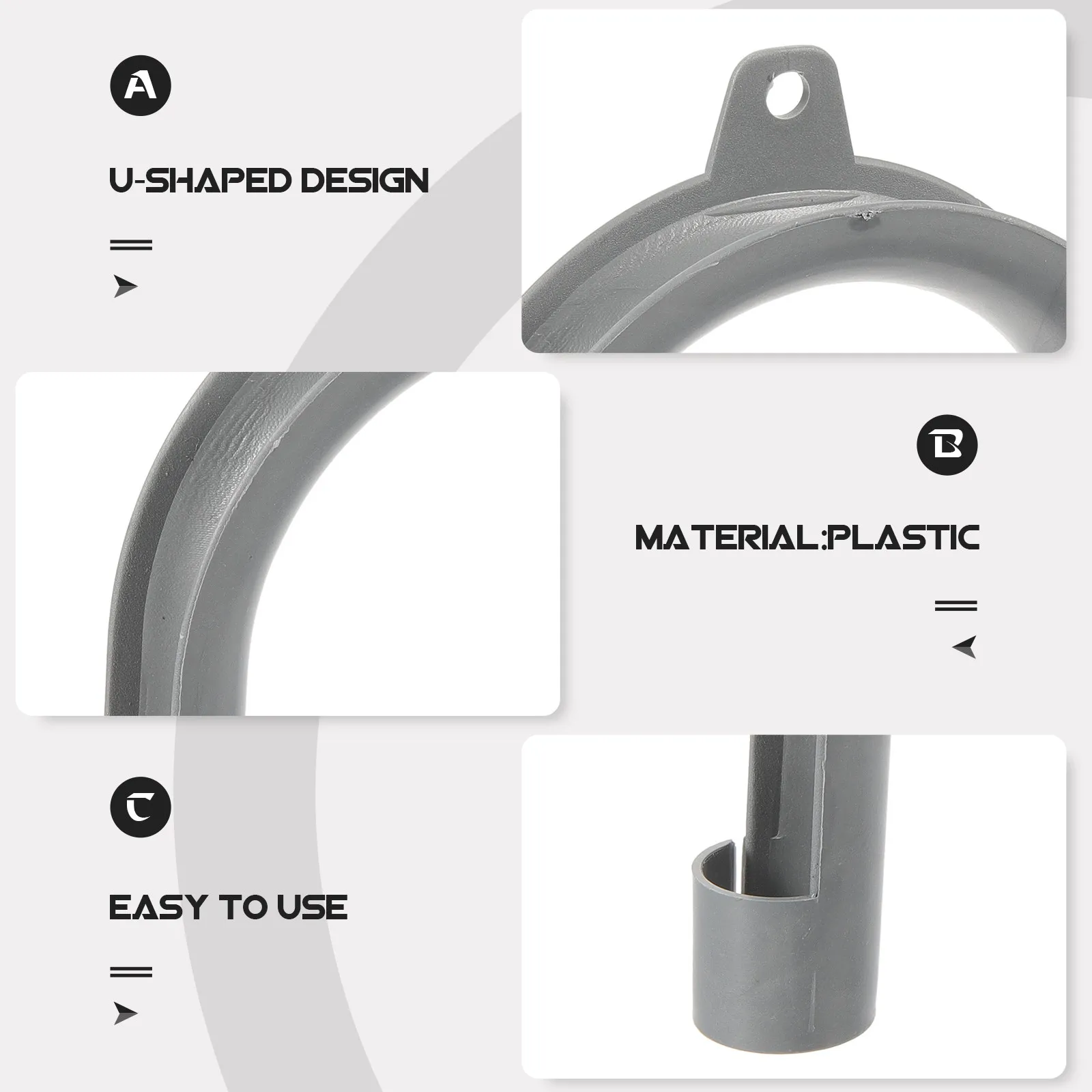 

Кронштейн-держатель для сливного шланга стиральной машины, сверхпрочный пластиковый крюк для надежной фиксации сливного шланга, установка без инструментов, U-образная опора