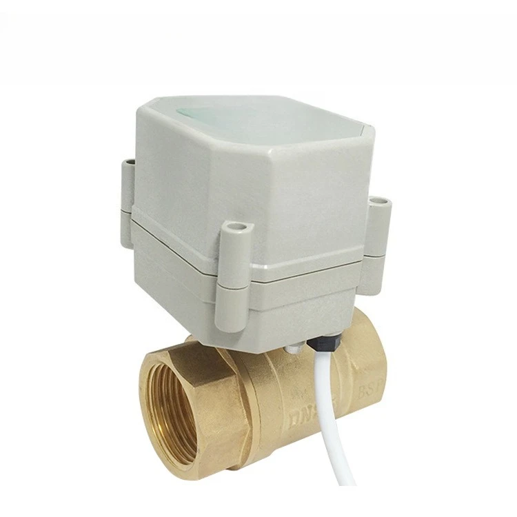 Small power off automatic reset electric ball valve time control 4 minutes brass electric thread
