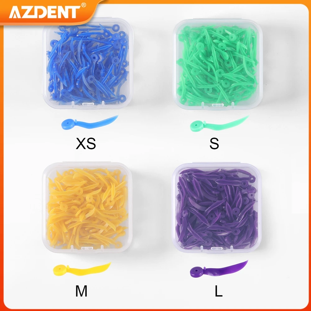 

100pcs/Box AZDENT Dental Disposable Wedge with Hole 4 Sizes Tooth Gap Wedge Non-toxic Medical Grade Plastic Dentist Materials