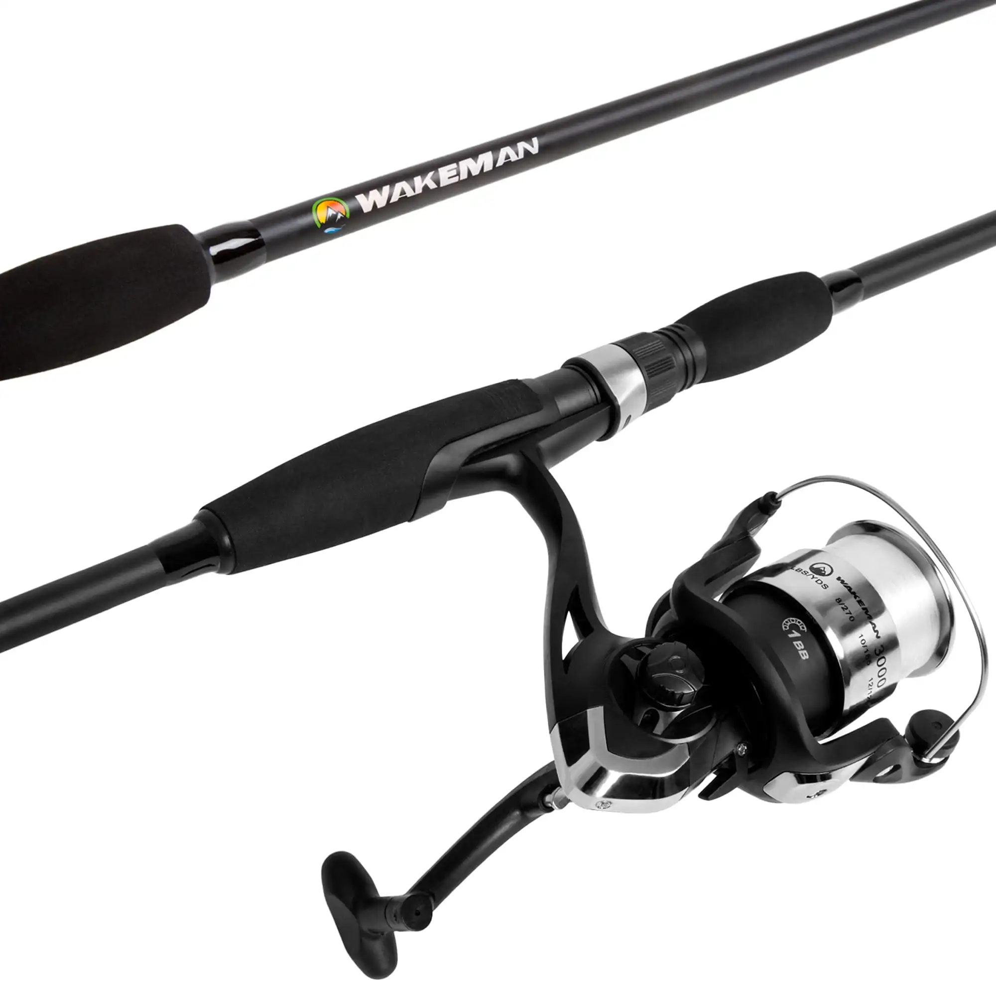 

Wakeman Strike Series Spinning Rod and Reel Combo - Blackout