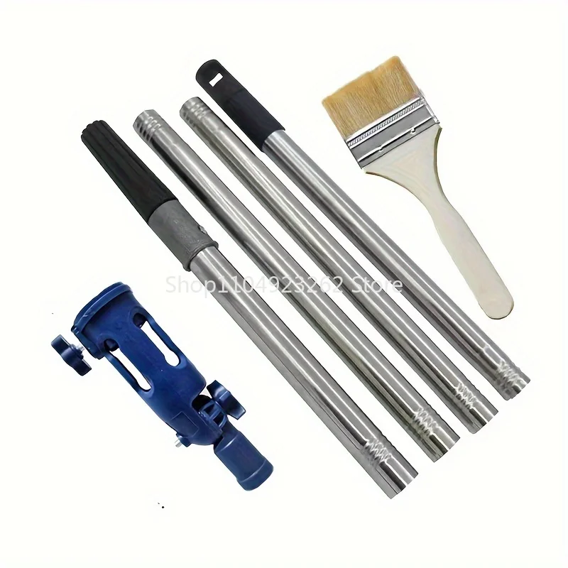 

3-Inch Paint Brush with 43.31-inch Extension Rod and Bracket Clip Adapter Painting Tool Set