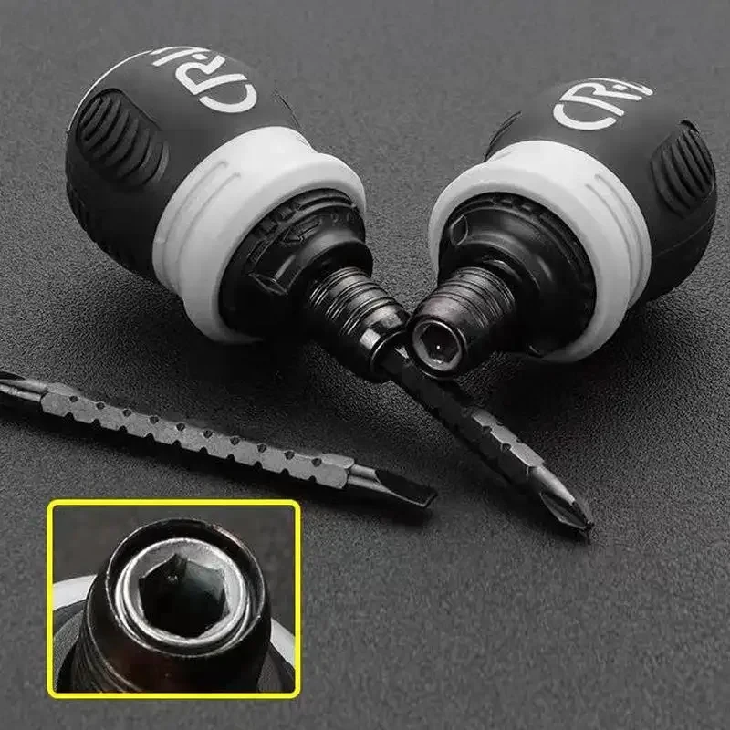 Mini Ratchet Screwdriver Magnetic Phillips Slotted Reversing Labor Saving Industrial Driver Construction Hand Tools image 2