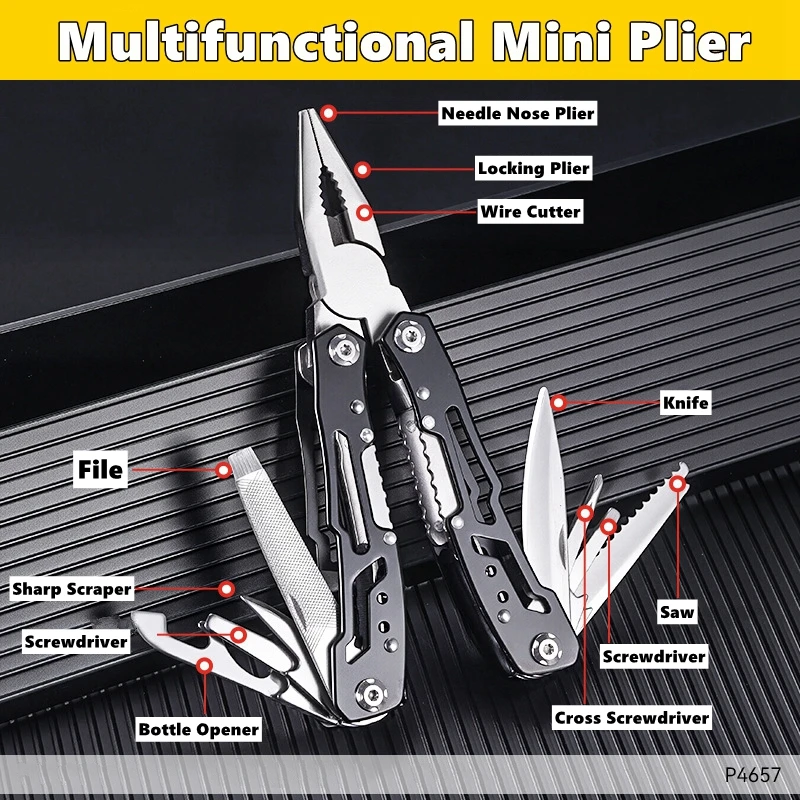 Taschen-Mini-Zange Messer Schraubendreher Faltbares Kleines Multitool Öffner Nagelfeile Präzisionszange Handwerkzeuge Outdoor-Notfallwerkzeug