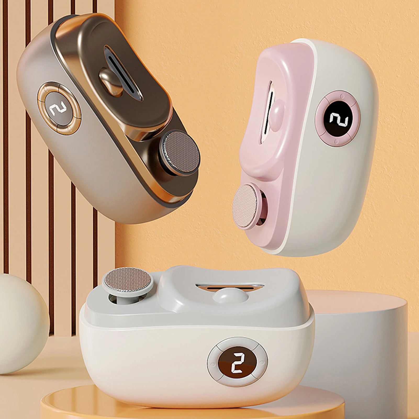 

Электрические кусачки для ногтей 3 в 1 USB Электрический автоматический триммер для полировки ногтей Светодиодная подсветка Уход за ребенком 3-скоростной электрический триммер для ногтей