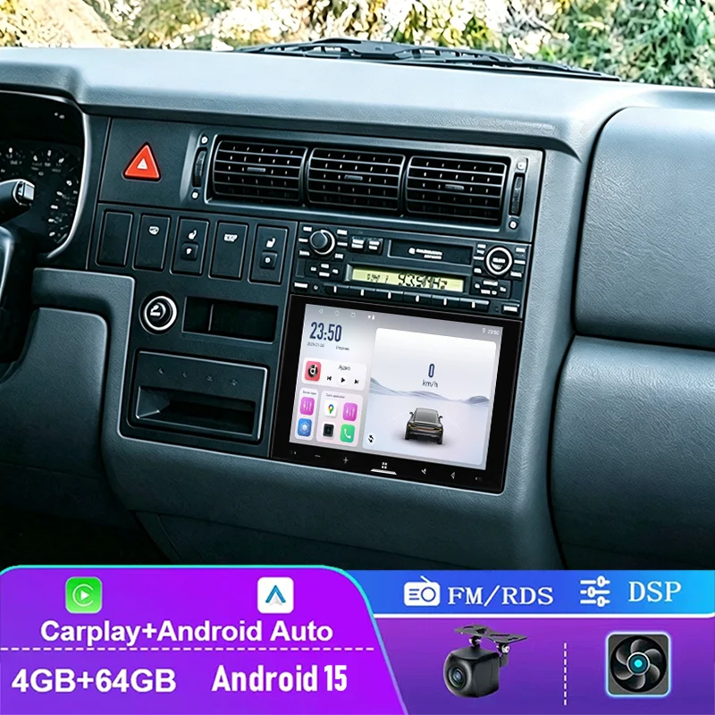

7'' 4+64GB For VW Transporter T4 1998-2003 Car Radio Wireless CarPlay Android 15 Auto 2DIN QLED Screen Head Unit Plug & Play