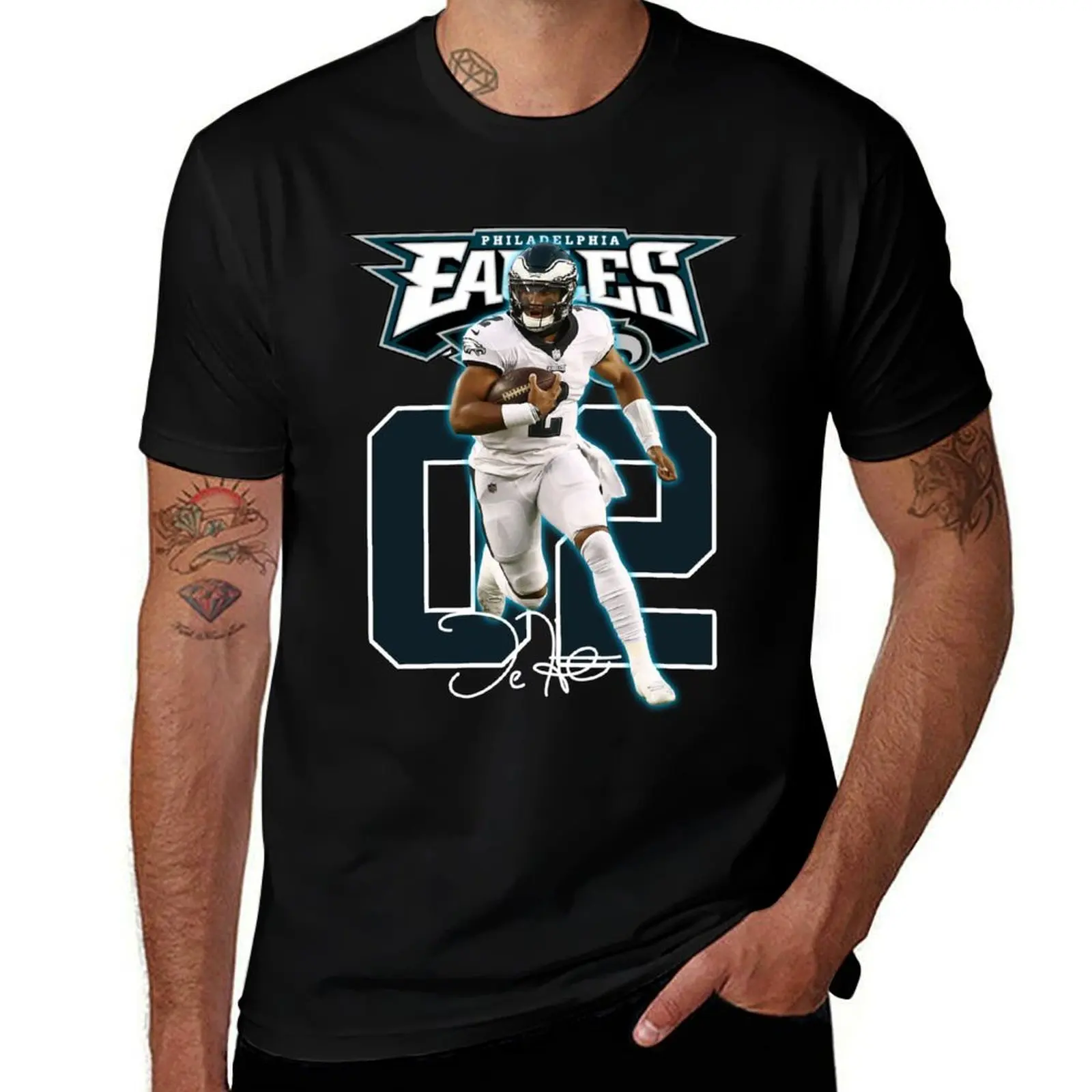 

Jalen Hurts Football Signature Vintage Retro 80s 90s Rap Style Perfect Gift For Football Lovers T-Shirt