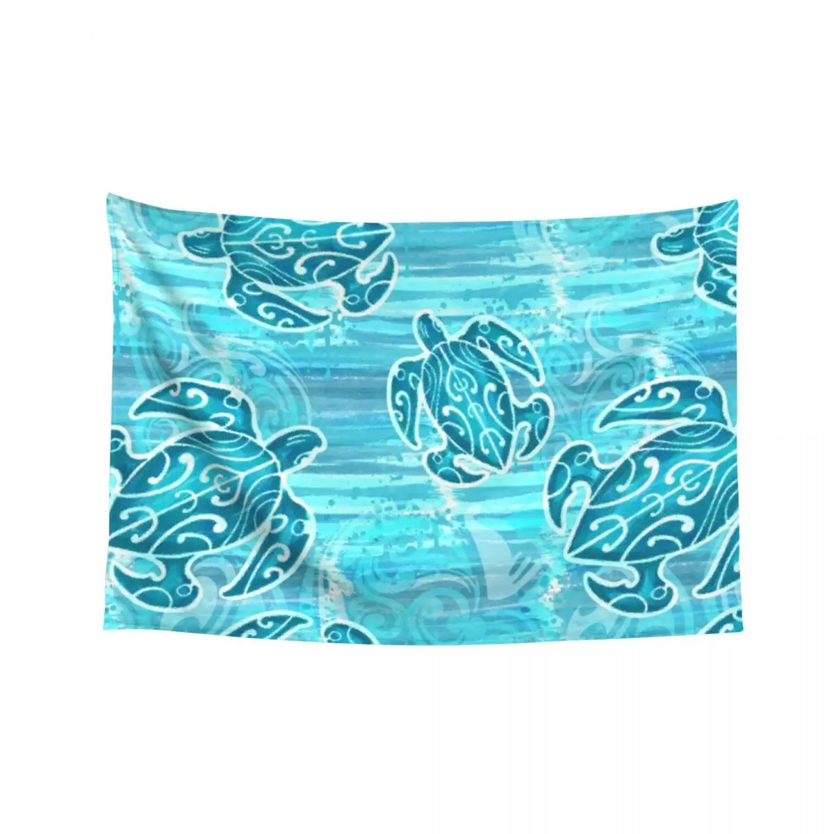 

Blue Hawaiian Tribal Turtles Tapestry Decoration Aesthetic Decor Home Bedrooms Decor Tapestry