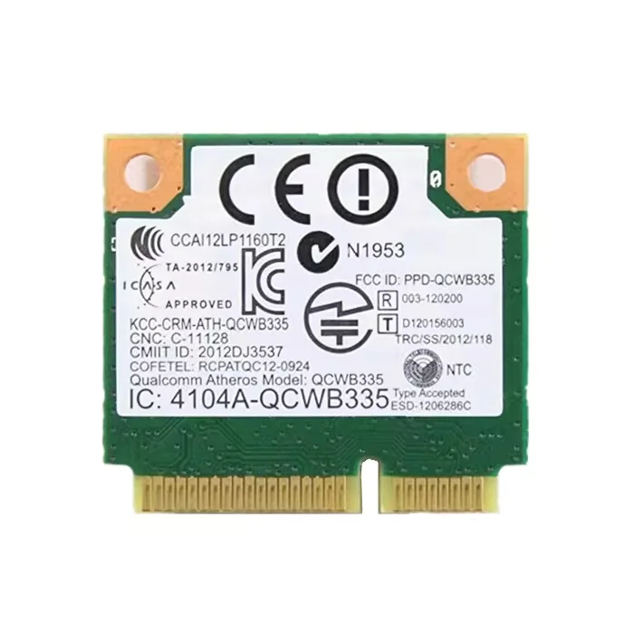 Atheros DW1705 Wireless 802.11N+Bluetooth 3.0 150Mbps Wifi Half Mini PCI-E Wlan card QCWB335 for DELL Asus Acer Toshiba WIFI