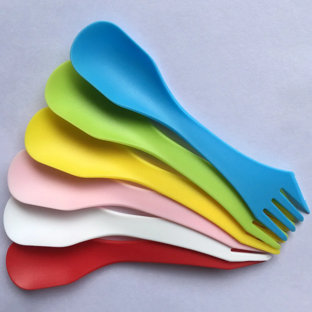 

10 Pcs Cutlery Spoon Fork Travel Camping Tableware Portable Multifunction 3 Utensil Knife