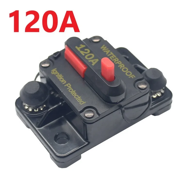 

（1 Pack）120A 12V 48VDC Overload Protector Fuse For Auto Cars Marine Waterproof Reset Circuit Breaker