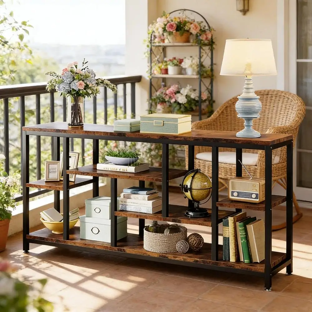 Table d'appoint attrayante, table de canapé rustique, table console