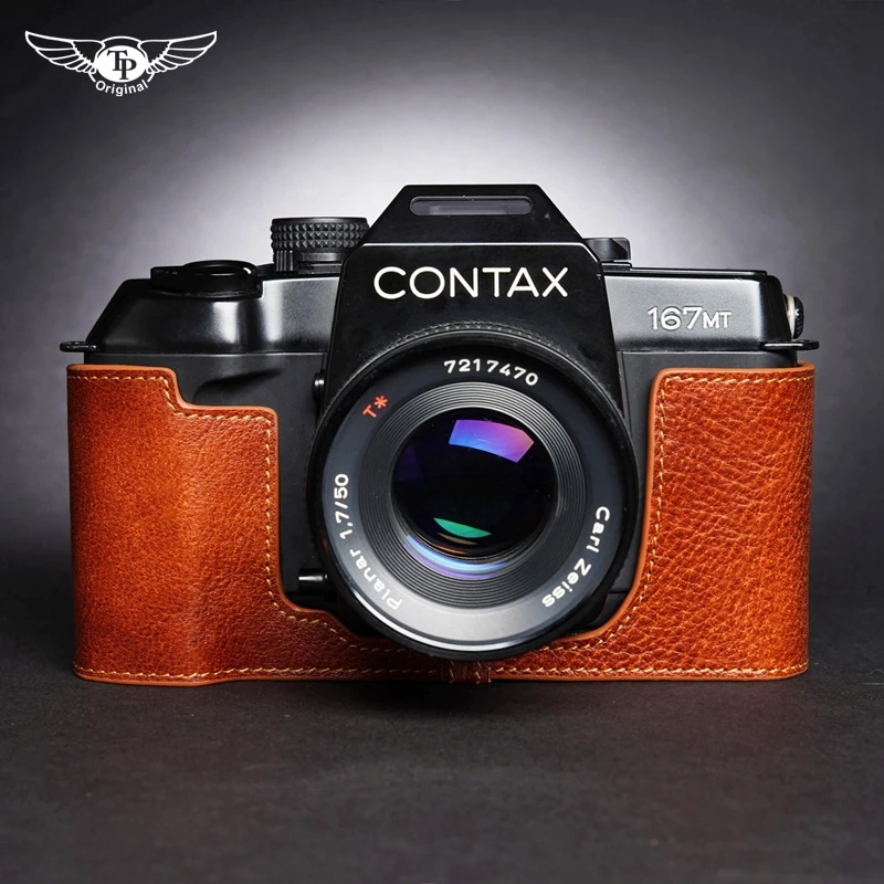 Handmade Genuine Leather Camera Half Case Cover Camera Bodysuit for  Contax 167MT 137MA 137MD