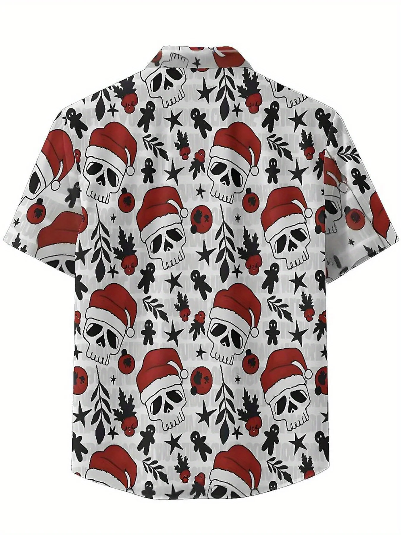 Heren Plus Size Hawaiiaanse Shirts Kerst Skull Festival Creativiteit patroon, Premium Comfort Jeugdkleding, Streetwear Y2K Tops