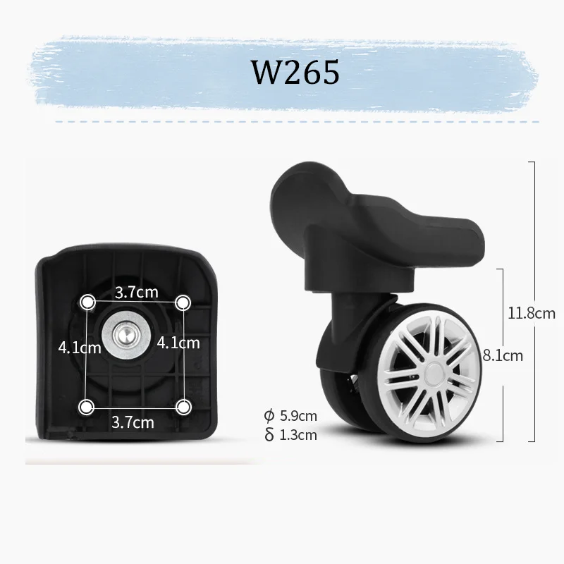 For W202  Ultra-Smooth Silent Luggage Wheel Replacement Kit - 360° Silent Swivel Wheels for Noise-Free Travel Universal Fit