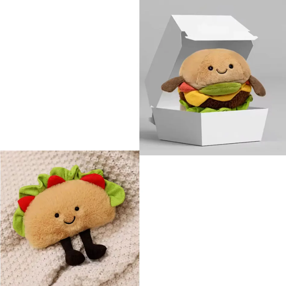 15cm lindo dibujo animado hamburguesa Taco juguete de peluche niños emoción creativa juguete de peluche suave muñeco de peluche niños regalos de cumpleaños y vacaciones