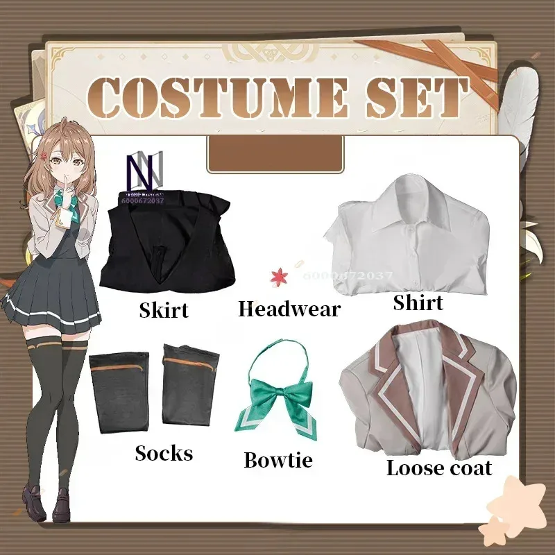 Anime Masha Maria Mikhailovna Kujou Cosplay Costume Wig Roshidere Dress School Uniform Headwear Stocking Halloween Set Women