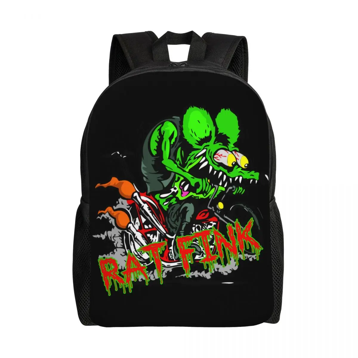 

3D Printing Cartoon Monster Rat Fink Backpack for Girls Boys College School Travel Bags Men Women Bookbag Fits 15 Inch Laptop