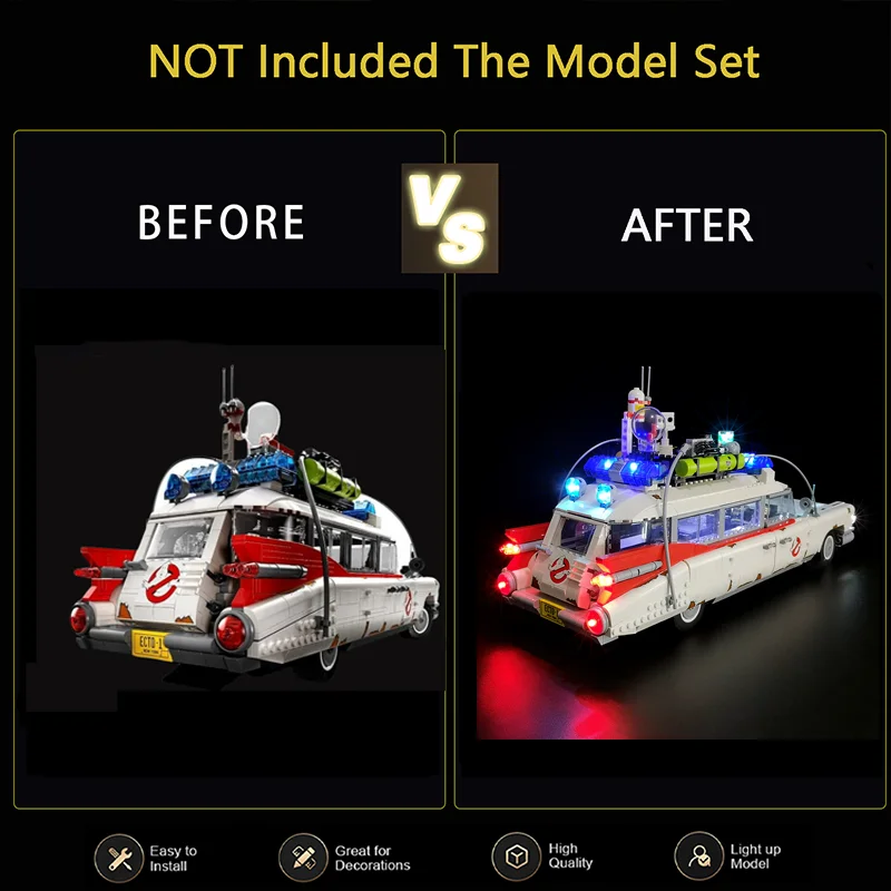 LYBMTWF LED Lighting Kit Compatible with Lego 10274 car model (NOT Include The building  Bricks)