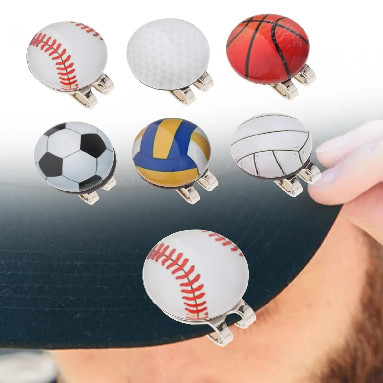 Golf Ball Marker Attach to Caps Visor Funny Mark Position Bright Colors Durable Golfer Gift Golf Sports Accessories Hat Clip