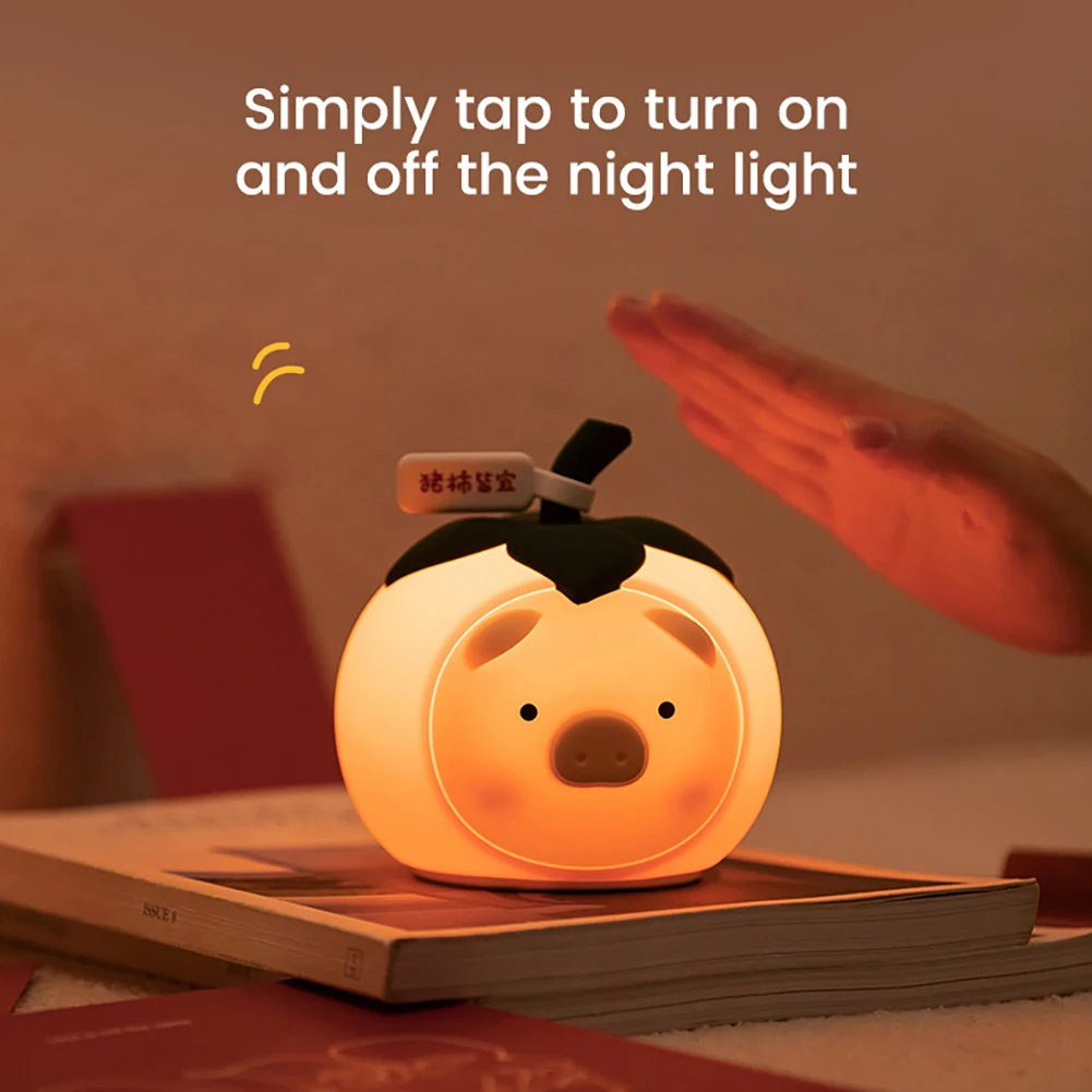 Niedliche Per simone Piggy Nachtlicht weiche Silikon Schwein Lampe für Kinder dimmbare Tier tragbare Kawaii Lampen Schlafzimmer Dekoration