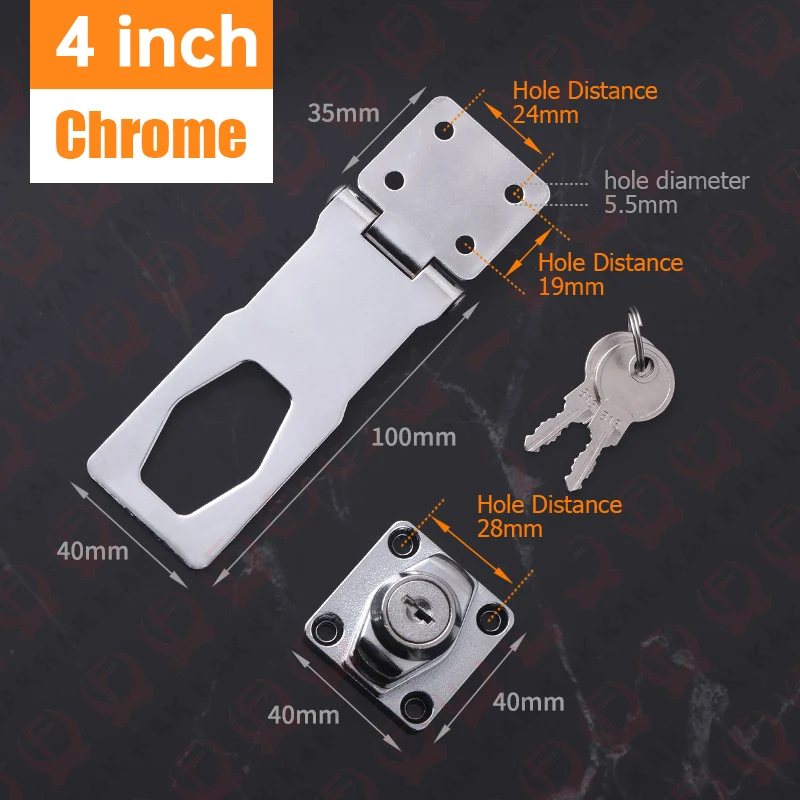 METALLIXITY Toggle Catch Lock (25mm X 21mm) 4-Pack – Zinc Alloy Hasp Latch With Chrome Plated Finish For Cabinets, Boxes & Suitcases – Silver Tone