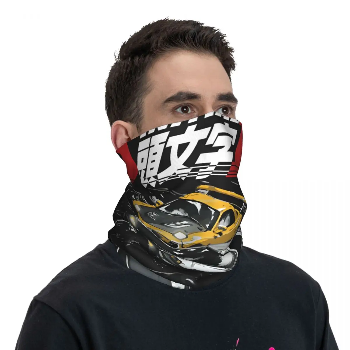 Smart Bandana Neck Gaiter Motorcycle Club I-Initial D Face Mask Cycling Scarf Hiking Unisex Adult Winter