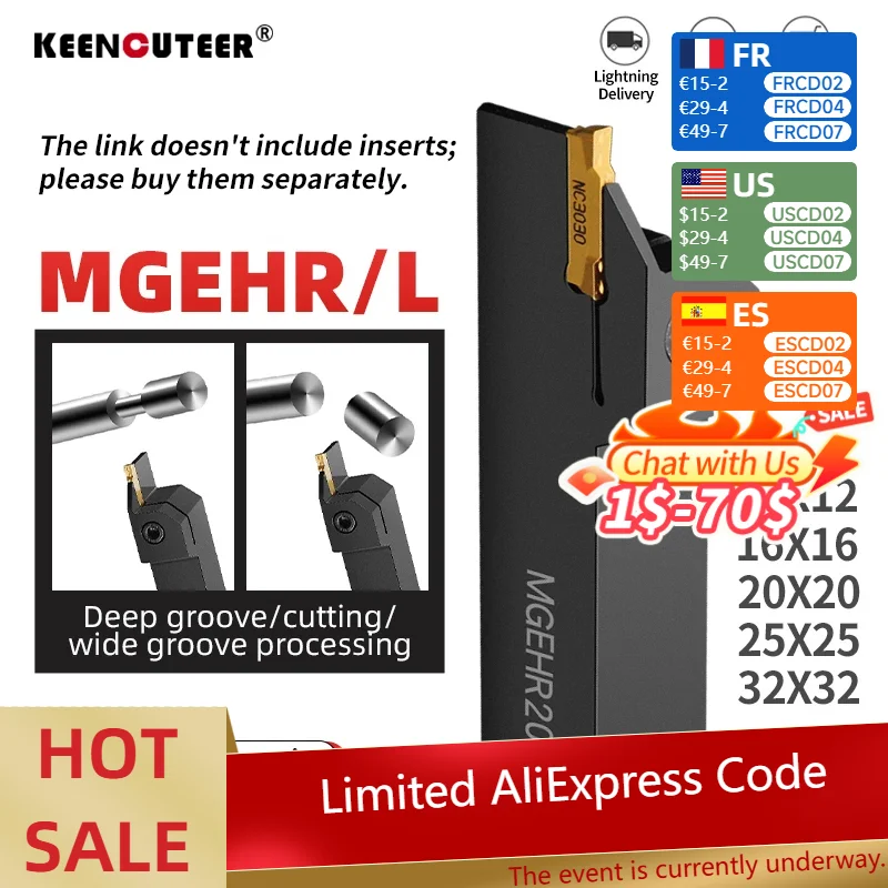 Série complète Porte-Outil À Rainurer MGEHR1212 MGEHR1616 MGEHR2020 MGEHR2525 carbure insert De Rainurage MGMN150 MGMN200 MGMN300 MGMN400 outil de coupe outil de tour a metaux usinage metal