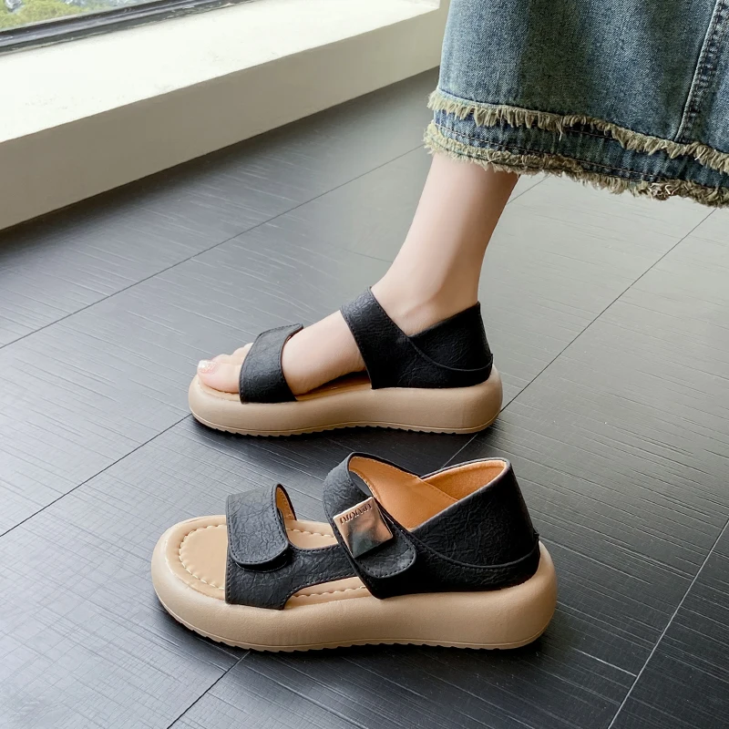 Large Size Foreign Trade Shoes for Women, 2026 Summer New Casual and Comfortable Thick Soled Fashionable Sandals