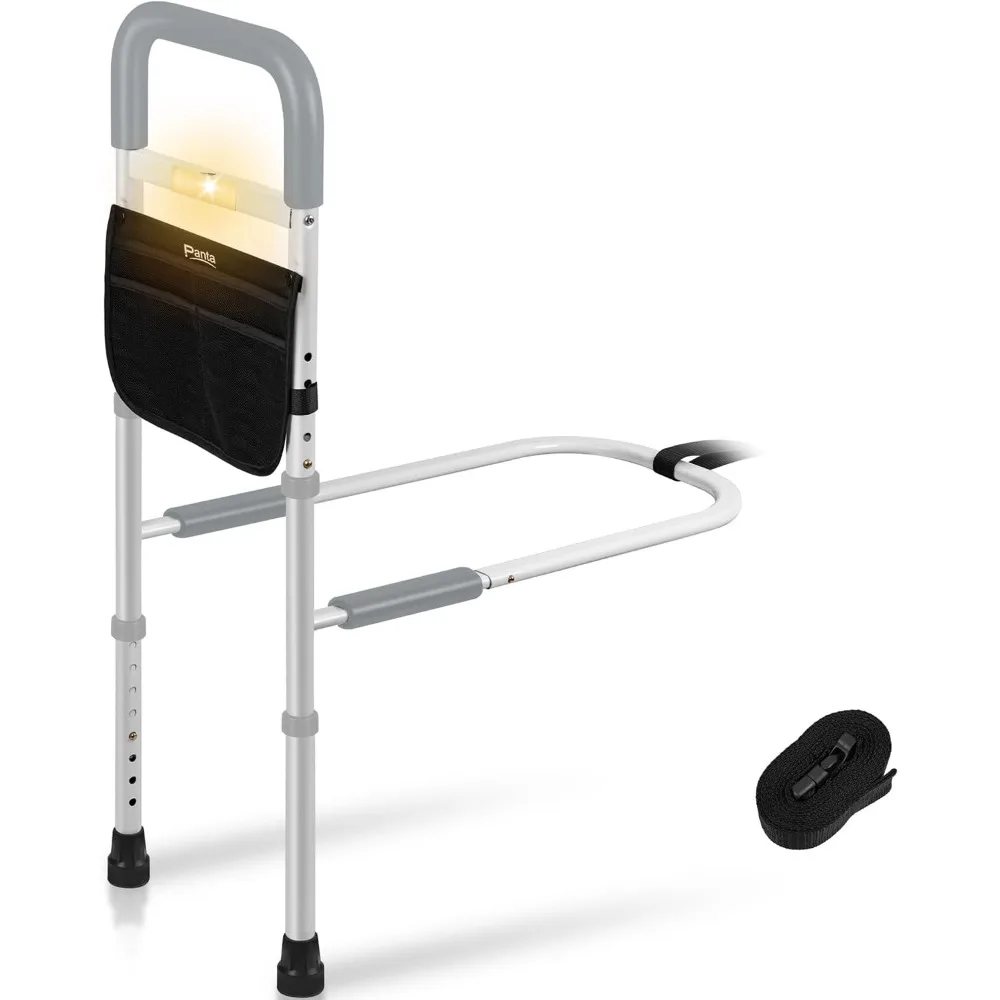 

Bed Rails for Elderly Adults Safety, Adjustable Bed Assist Rails for Seniors with Motion Light, Bed Side Rails with Support Leg