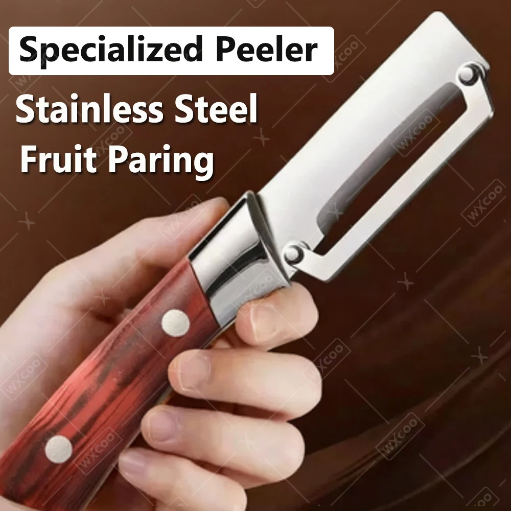 WXCOO Multi-Functional Peeler Kitchen-Grade Vegetable Slicing Fruit Peeling Tools Pumpkins Lettuce Stainless Steel