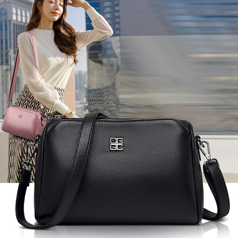 

Trendy Soft Leather oulder Bag Lightweight Spring Summer Versatile Women's Crossbody Bag Quali Ladies Small Square Bag