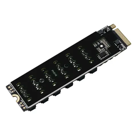 M.2 NVME PCI-E PCIE X4 X8 X16 a 6 porte 3.0 SATA Scheda adattatore Riser III ASM1166 6 GB/S Chassis server PC Espansione del computer